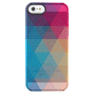 Trendig Modern färgstark polygonisk Mönster Clear iPhone SE/5/5s Skal