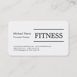 Trendig Modern Fitness Professionell Trainer Visitkort