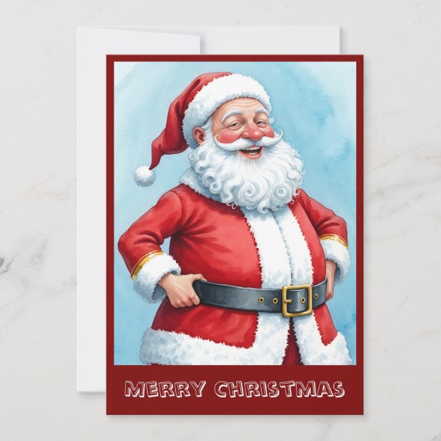 Trendig Modern Funny God jul-skript Julkort (Framsida)