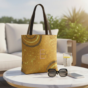 Trendig Modern Glam Chic Brun Guld Glitter Tygkasse