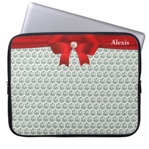 Trendig modern & glitter diamanter på silver Lapto Laptop Fodral