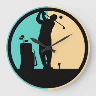Trendig Modern Golf-tema Stor Klocka