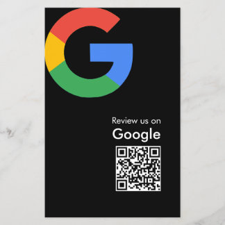 Trendig Modern Google Recensions QR-kod Flygblad