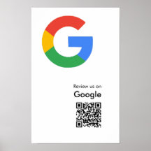 Trendig Modern Google Recensions QR-kod Poster