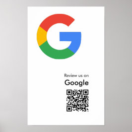 Trendig Modern Google Recensions QR-kod Poster