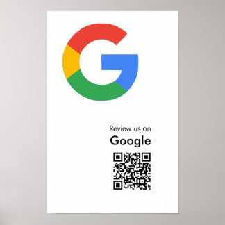 Trendig Modern Google Recensions QR-kod Poster