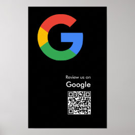 Trendig Modern Google Recensions QR-kod Poster
