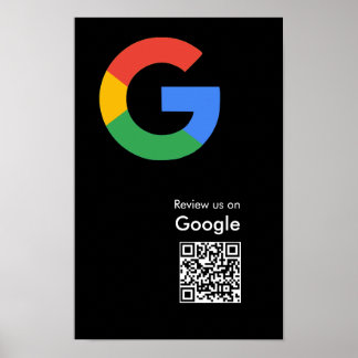 Trendig Modern Google Recensions QR-kod Poster