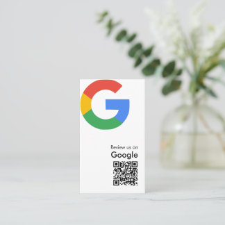 Trendig Modern Google Recensions QR-kod Visitkort