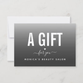 Trendig & Modern Grått Ombre Gradient Beauty Salon