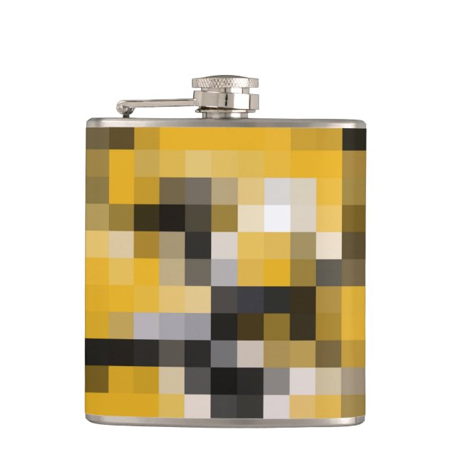 Trendig Modern Gult Black Mosaic Mönster Fickplunta (Framsidan)