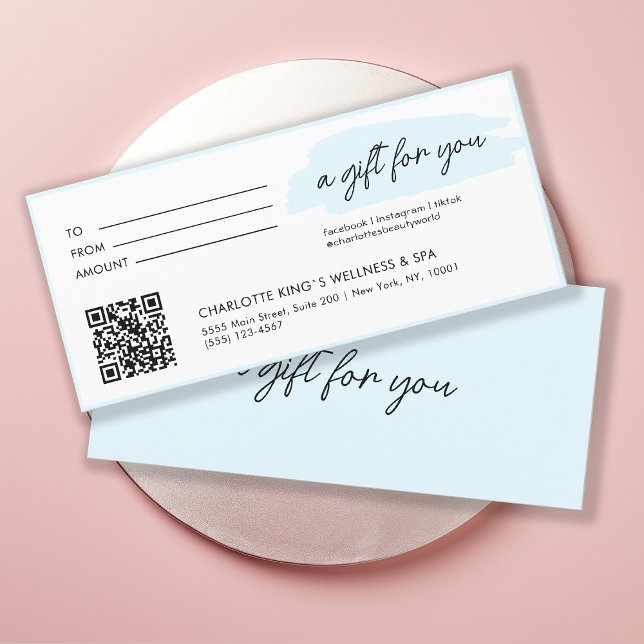 Trendig, modern, handskrift, med fyrkodsformat, bl (Skapare uppladdad)