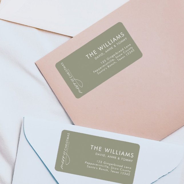 Trendig Modern jul Helgdag Adress Adressetikett (Skapare uppladdad)