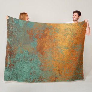 Trendig Modern koppar Patina Metallic Fleecefilt