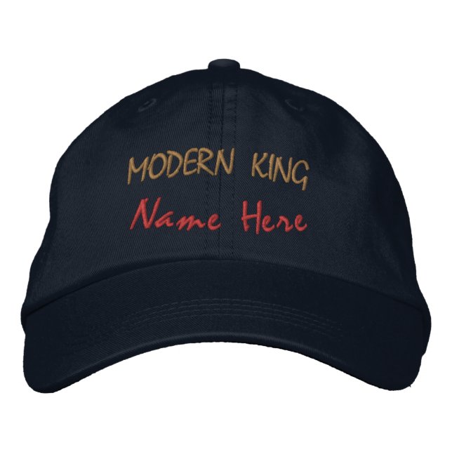 Trendig Modern KUNG Namn-Hatt Statement Cool Broderad Keps (Framsida)