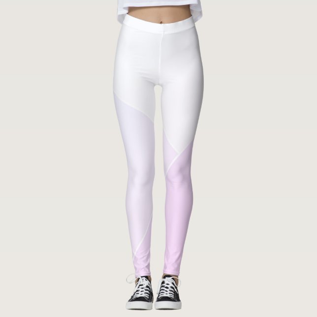 Trendig Modern Leggings Rosa Blue Lila White (Framsida)