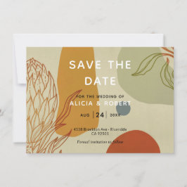 Trendig Modern Line Abstrakt Protea Botanical