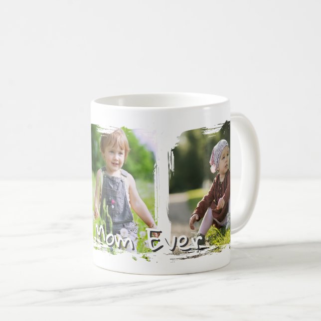 Trendig Modern Mamma Bästa Mamma Någonsin Minnesgå Kaffemugg (Framsida höger)