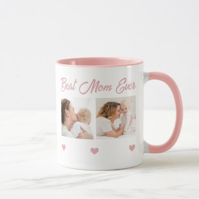 Trendig Modern Mamma Bästa Mamma Någonsin Minnesgå Mugg (Höger)