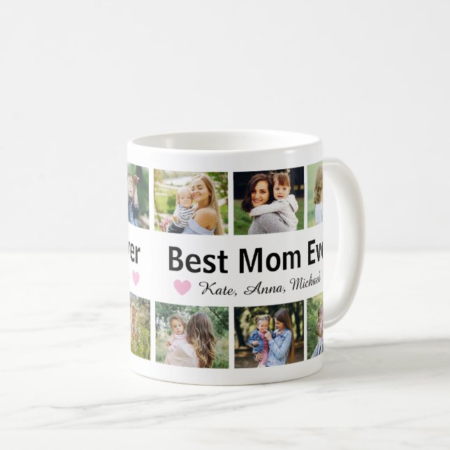 Trendig Modern Mamma Bästa Mamma Någonsin Minnessa Kaffemugg (Framsida höger)
