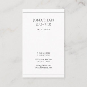 Trendig Modern Minimalistic Design Chic Plain Luxe Visitkort