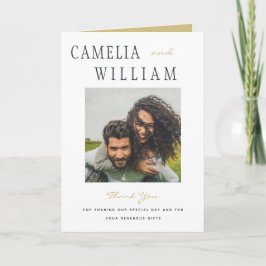 Trendig Modern Minimalistisk Bröllops FOTO Tack Kort