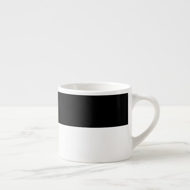 Trendig modern minimalistisk svartvit espressomugg (Höger)