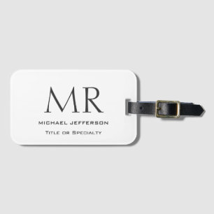 Trendig Modern Monogram Enkel Minimalistisk Bagagebricka