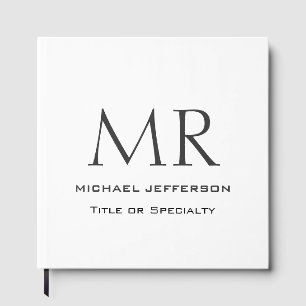 Trendig Modern Monogram Enkel Minimalistisk Gästböcker