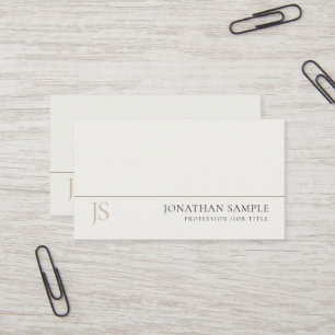 Trendig Modern Monogram Minimalistisk Lyxdesign Visitkort