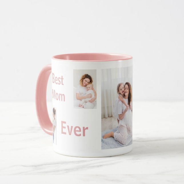 Trendig Modern Mor Bästa Mamma Någonsin Minnessake Mugg (Framsida vänster)
