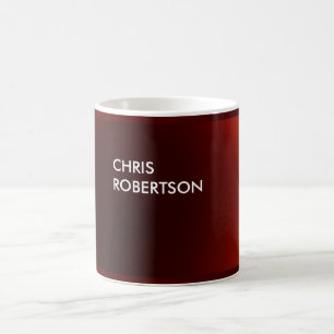 Trendig Modern Mörk Red Affärskort Kaffemugg