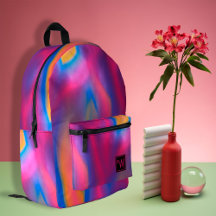 Trendig Modern Orange Blue Lila Tie Dye Tryckt