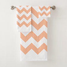 Trendig Modern Pastel Peach Chevron