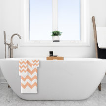 Trendig Modern Pastell Fersken Chevron