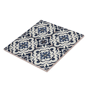 Trendig Modern portugisiska Tiles Azulejos Blue Kakelplatta