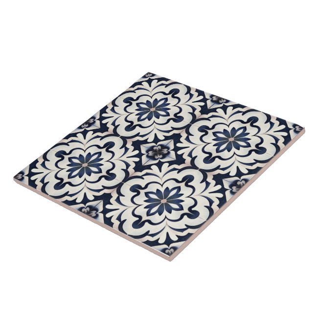 Trendig Modern portugisiska Tiles Azulejos Blue Kakelplatta (Sidan)