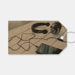 Trendig modern presentetikett