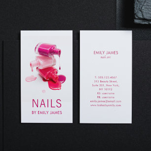 Trendig Modern Professionell Nail Art Spa Salon Visitkort