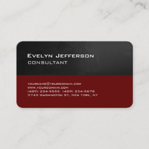 Trendig Modern Red Grått Rand Consultant Visitkort