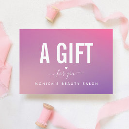 Trendig Modern Rosa Gradient Beauty Salon Söt