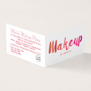 Trendig Modern Rosa Makeup Artist Loyalty Card Visitkort