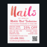 Trendig Modern Rosa Nail Technician, Nail Salon Flygblad<br><div class="desc">Trendig Modern Rosa Nail Technician,  Nail Salon Reklam Flyers av Affärskortet Store.</div>