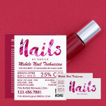 Trendig Modern Rosa Nail Technician, Nail Salon Flygblad<br><div class="desc">Trendig Modern Rosa Nail Technician,  Nail Salon Advertising Flyers by the Affärskort Store.</div>