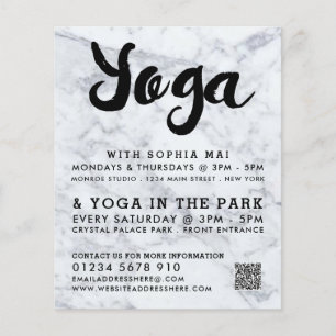 Trendig Modern Rosa Yoga Class Reklam Flygblad