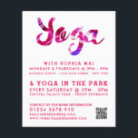 Trendig Modern Rosa Yoga Class Reklam Flygblad<br><div class="desc">Trendig Modern Rosa Yoga-reklamflygare i Affärskortet Store.</div>