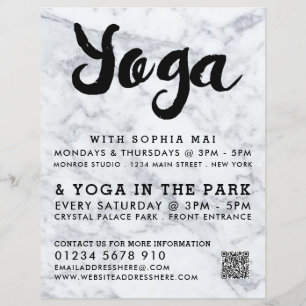 Trendig Modern Rosa Yoga Class Reklam Reklamblad