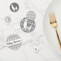 Trendig Modern Sketchy Aztec Llama Baby Shower