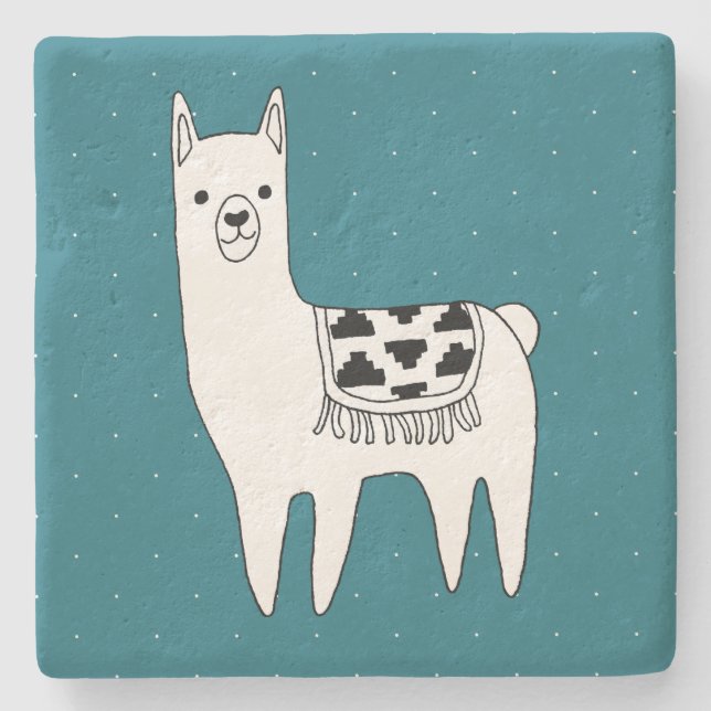 Trendig Modern Sketchy Aztec Llama Stenunderlägg (Framsidan)