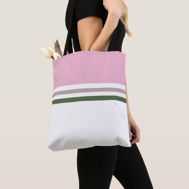 Trendig modern stilren enkel Retro Ränder randig Tygkasse (Närbild)